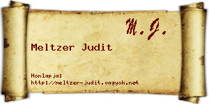 Meltzer Judit névjegykártya